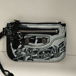 Balenciaga La Cagole Coin Pouch Leather Wristlet